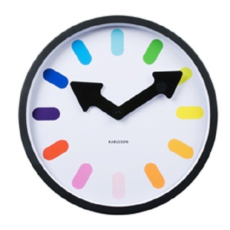 Pictogram Rainbow Wall Clock via Shopcade.com