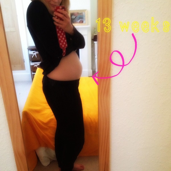 13 weeks pregnancy bump
