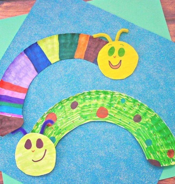 Caterpillar Paper Plate Crafts for Toddlers