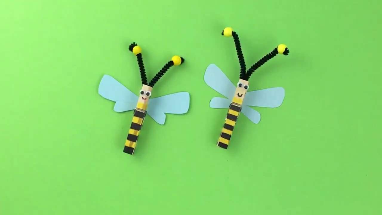 Clothespin Honey Bees