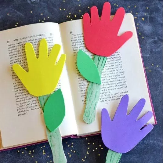 DIY Handprint Bookmarks