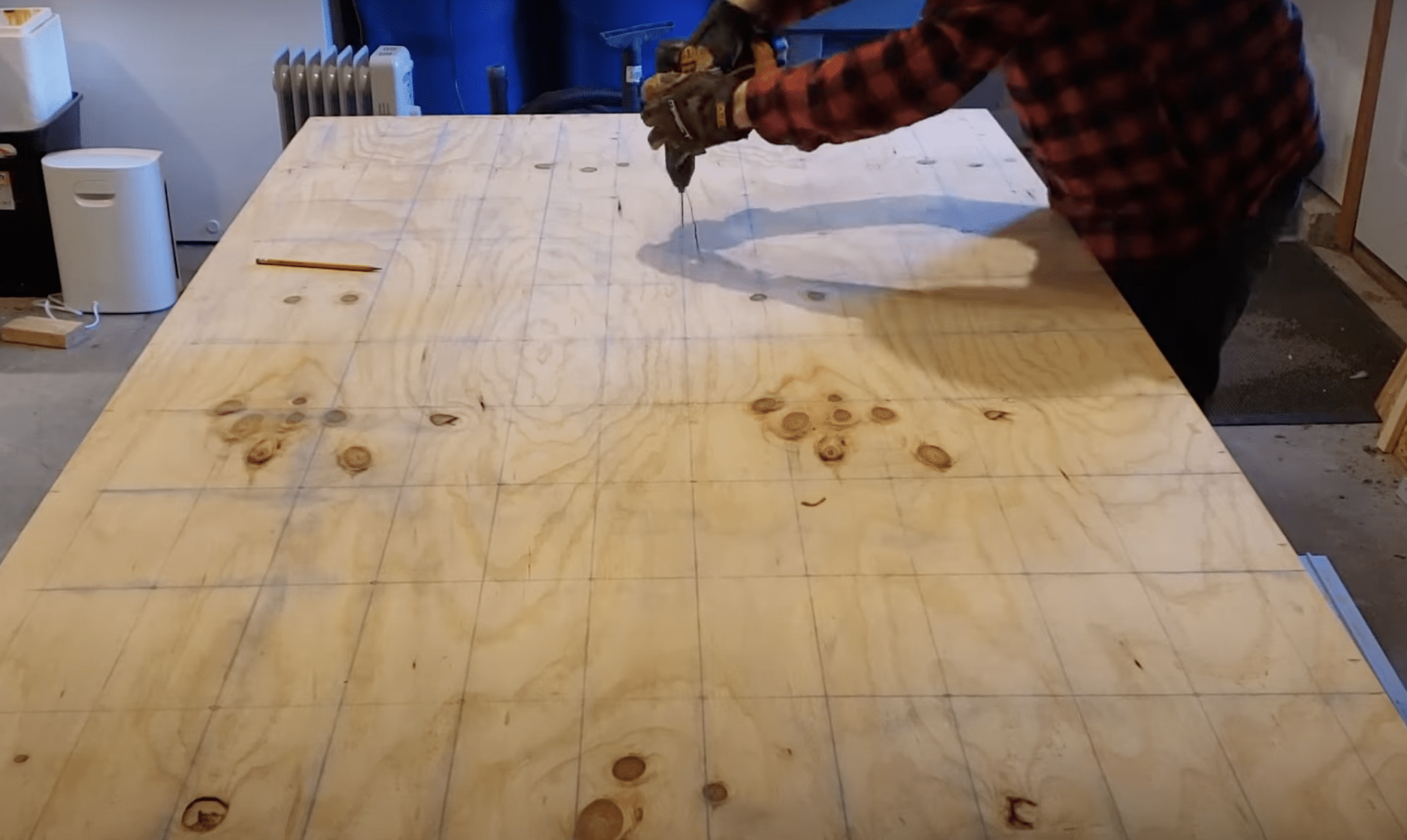 Drilling the Plywood