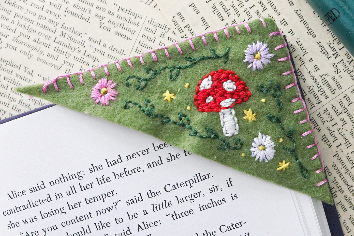Embroidered Felt Bookmark