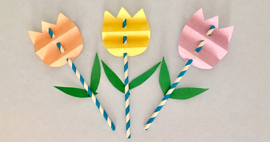 Folded Paper Tulip Flowers