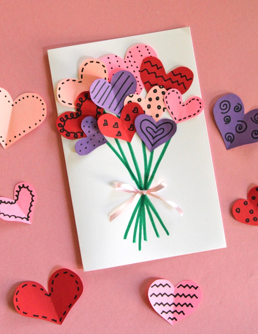 Heart Bouquet Cards