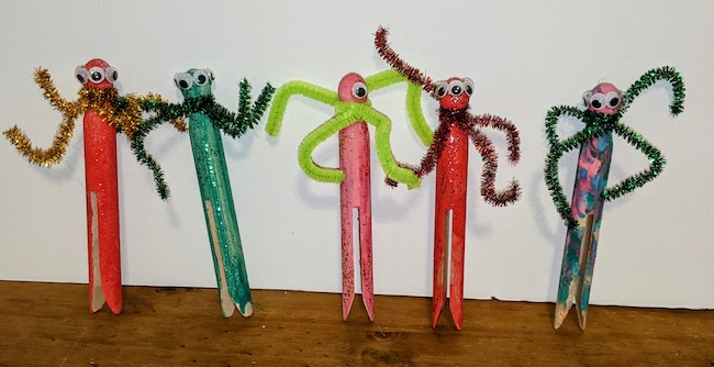 Interesting Clothespin Aliens