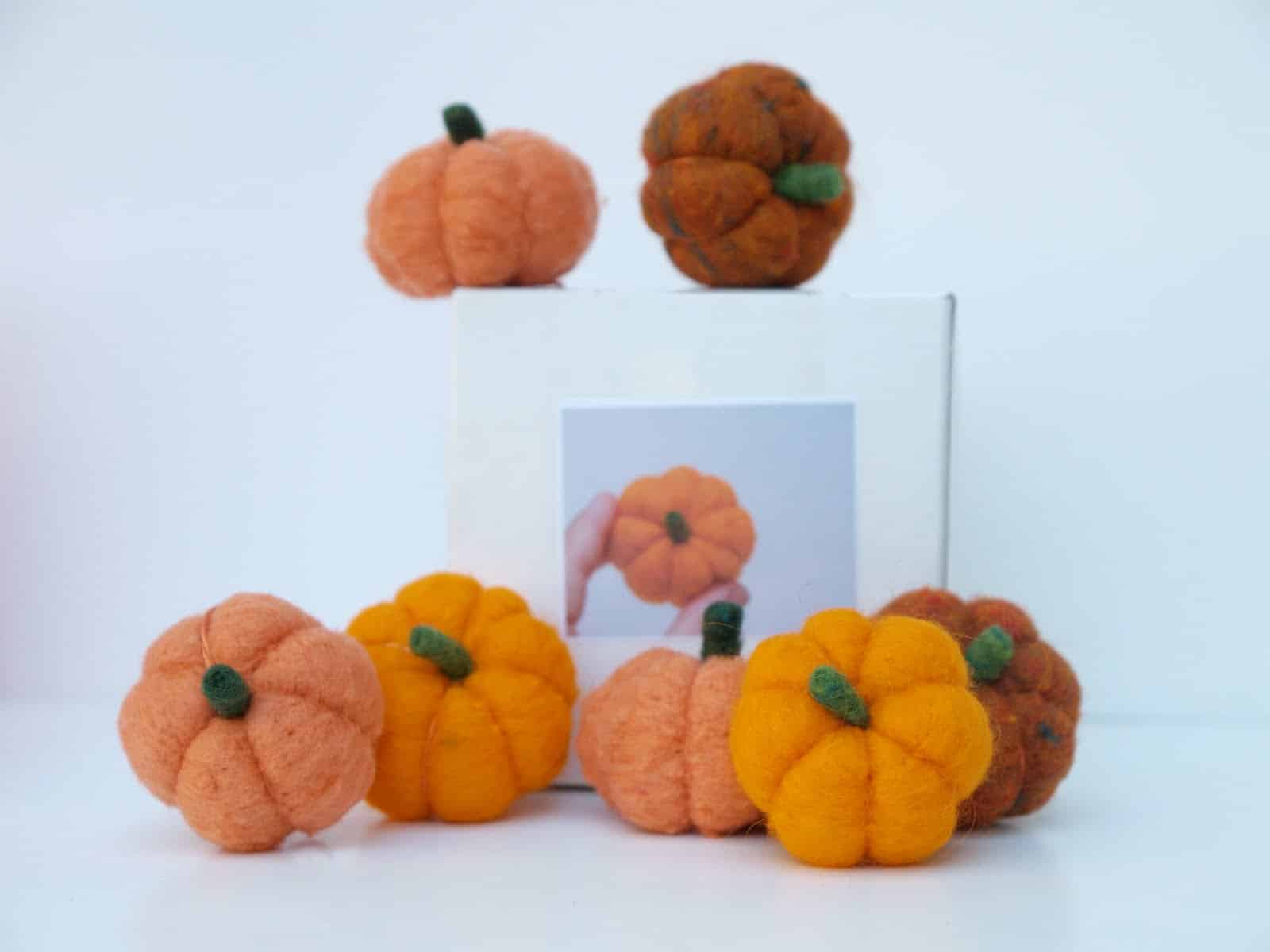 Miniature Felted Pumpkin