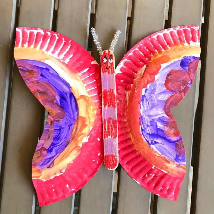 Paper Plate Butterflies for The Toddlers 