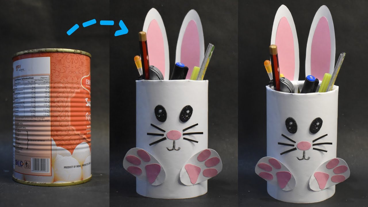 Tin Cans as Pen Holders