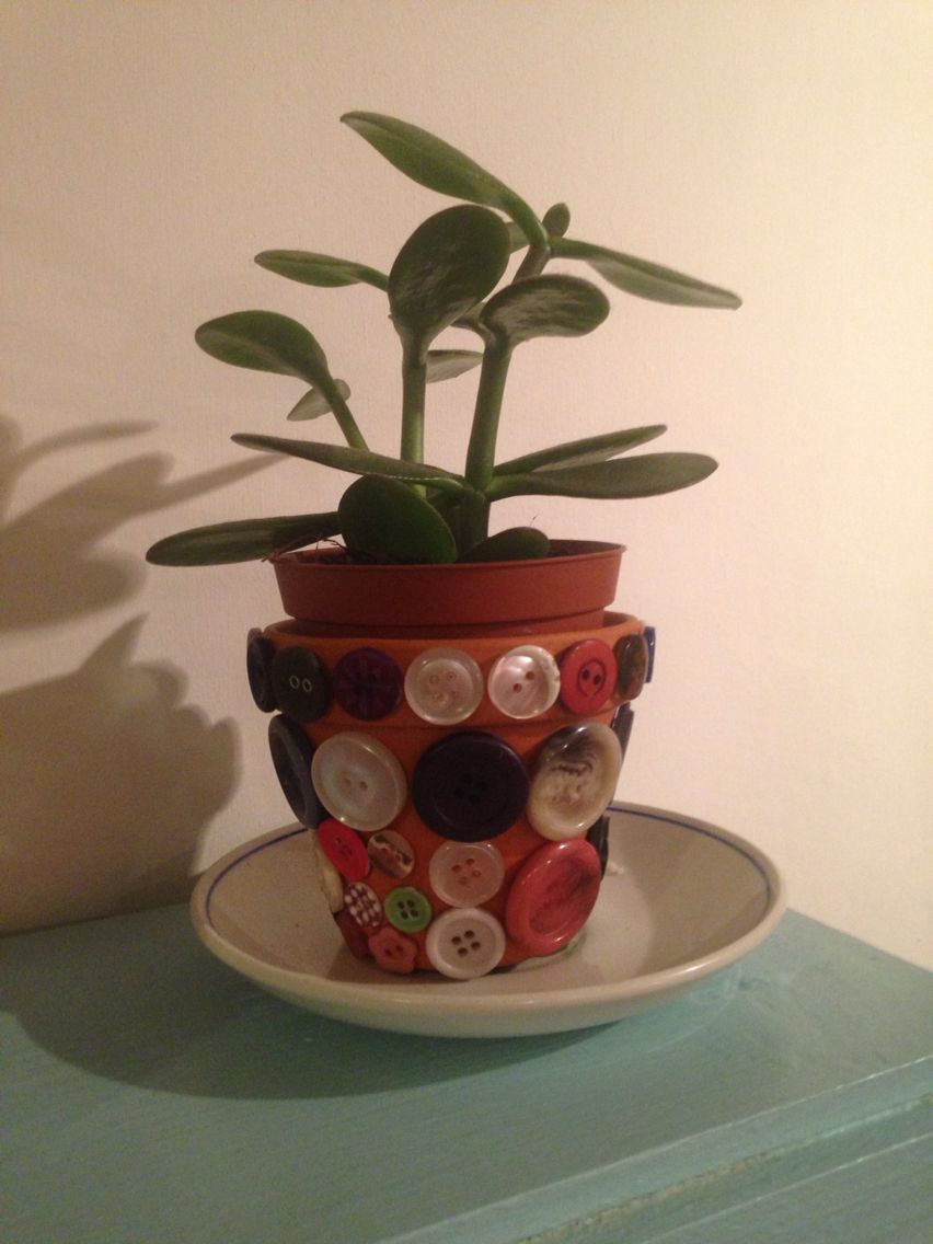 Button Flower Pot