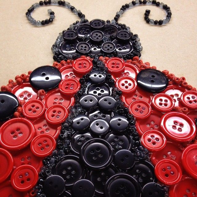 Button Ladybugs