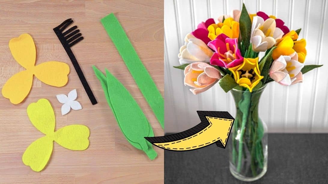 Felt Fabric Tulips