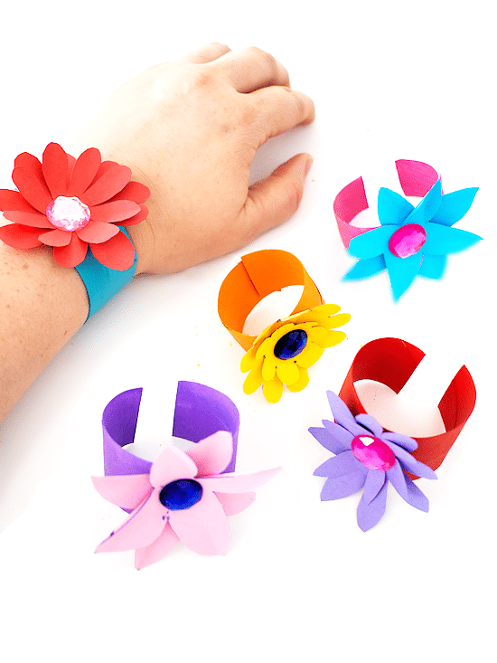 Paper Flower Friendship Bands