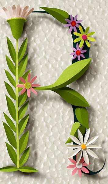 Paper Flower Letters