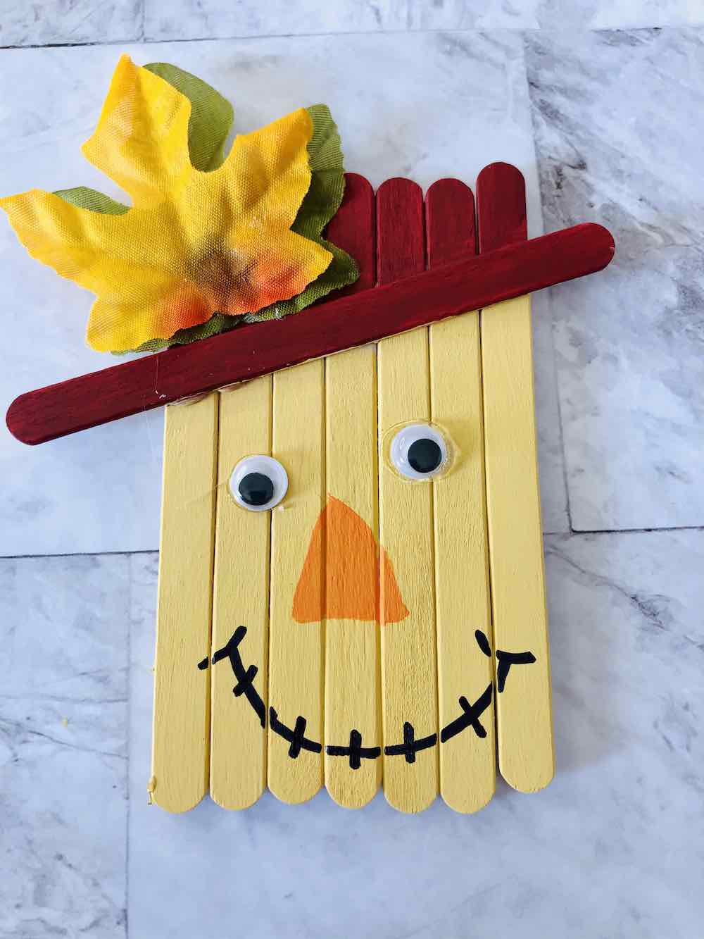 Popsicle Stick Scarecrow Fall Craft