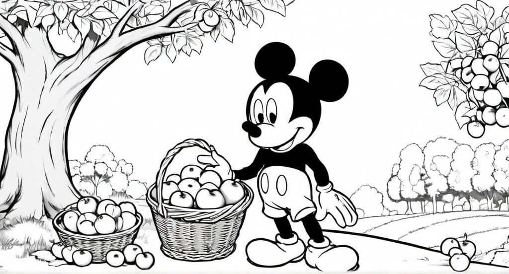 Mickey_Mouse_gathering_apples_in_a_basket_under_a_fruit_tree
