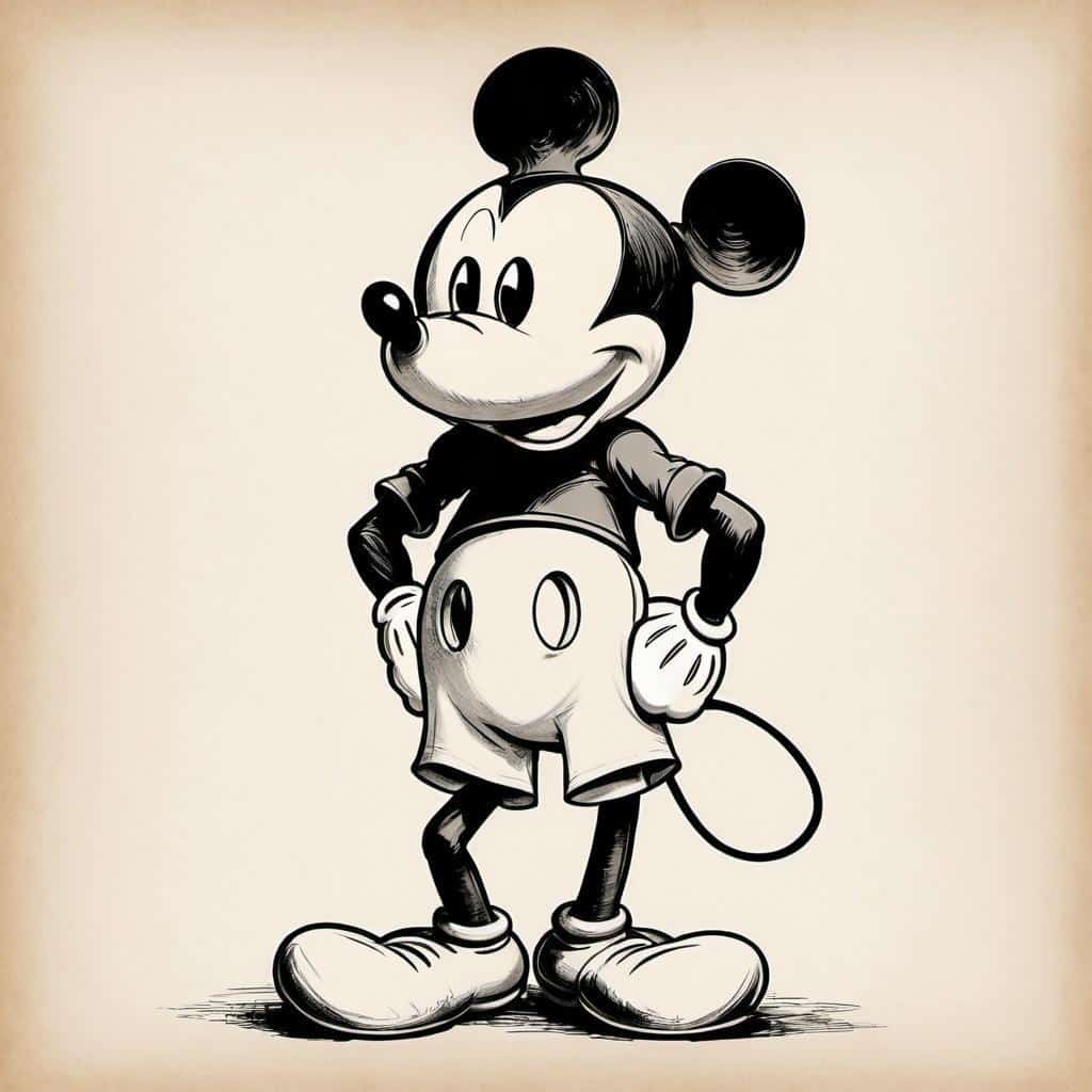 Mickey_Mouse_standing_with_hands_on_hips_vintage_style