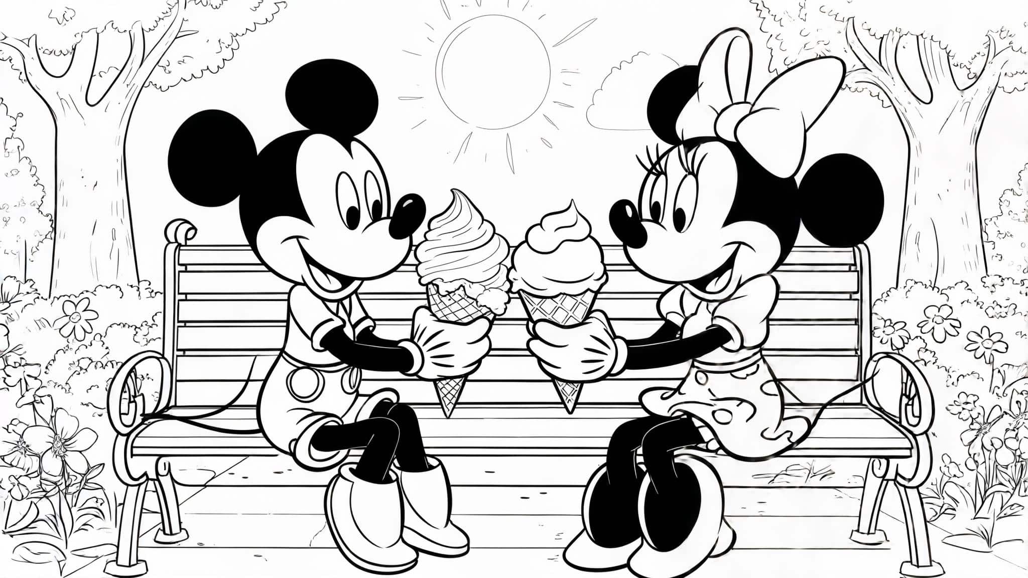 Mickey_and_Minnie_share_an_ice_cream_cone_on_a_sunny_day