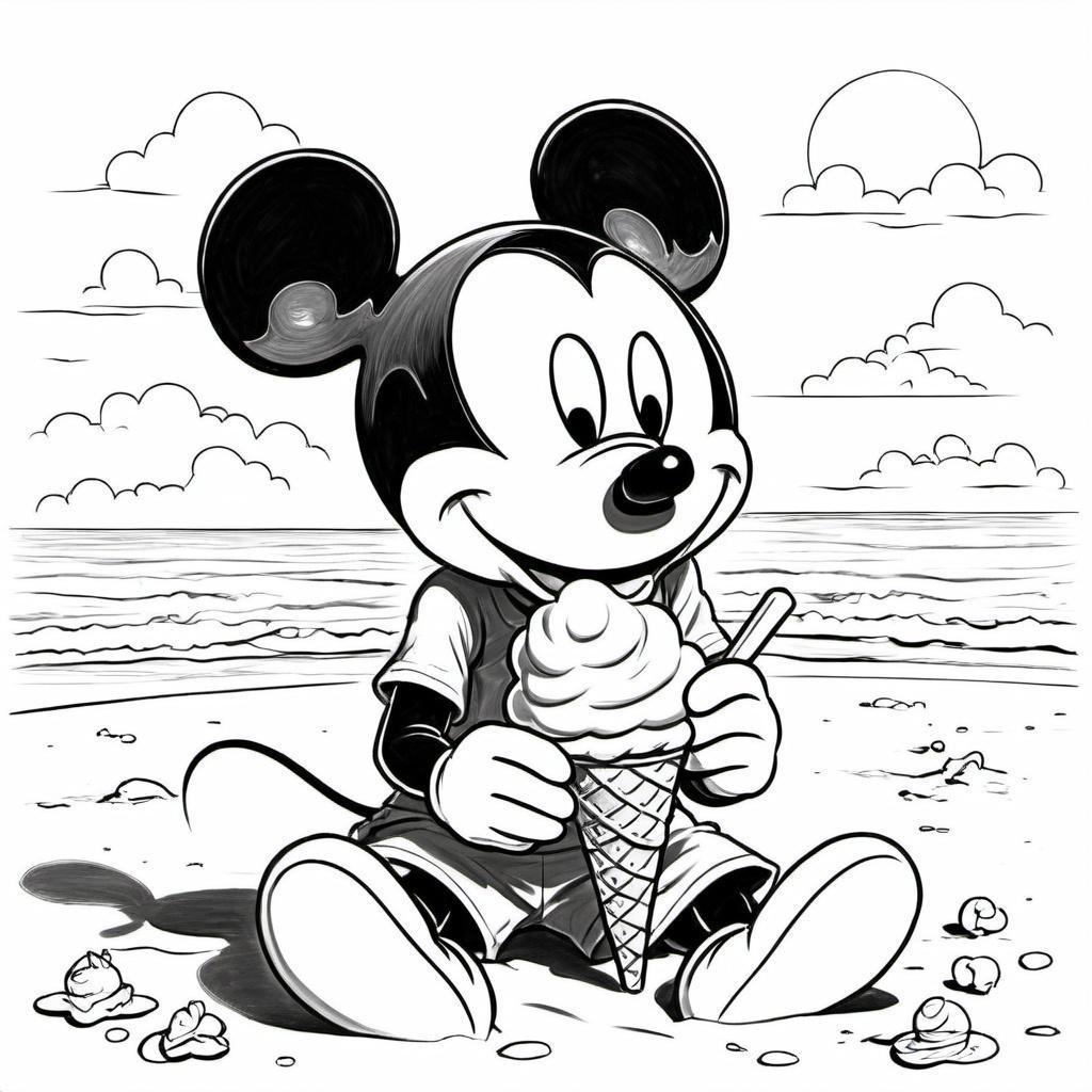 Mickey_enjoys_ice_cream_at_the_beach_under_the_summer_sun