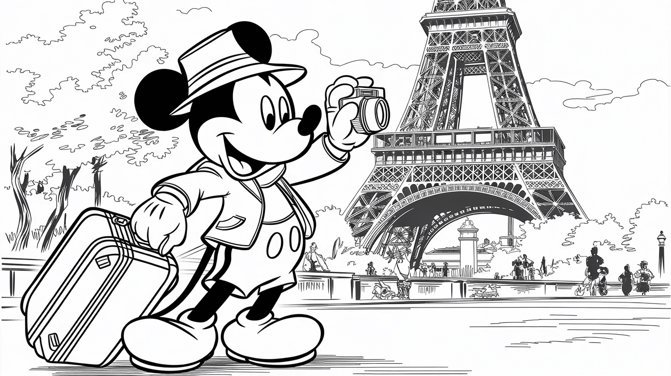 Mickey_takes_photos_in_front_of_the_Eiffel_Tower_with_a_suitcase