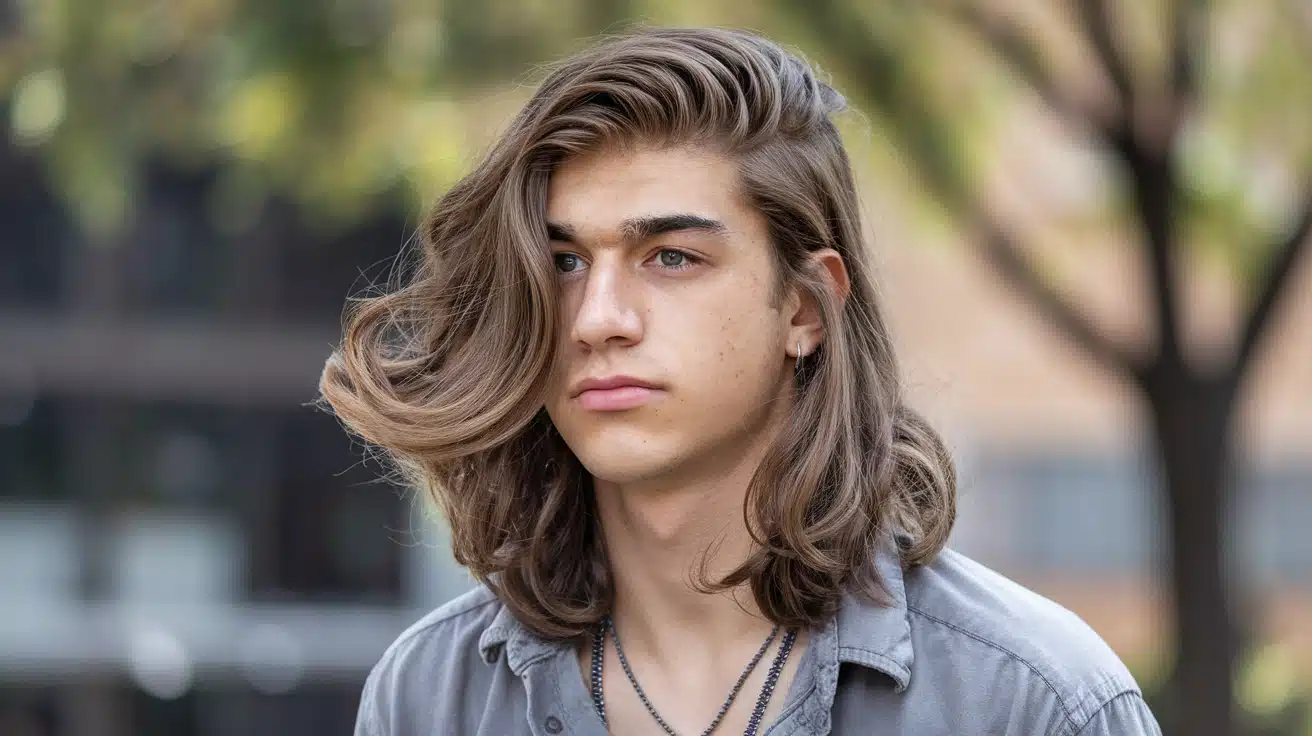 Side Part with Long Waves