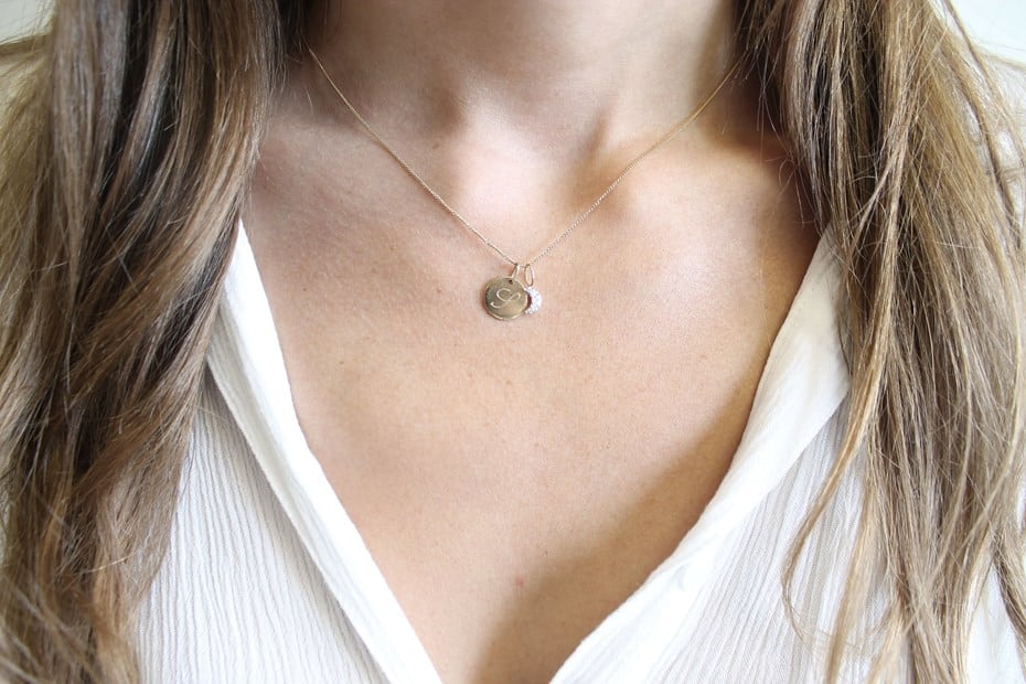Initials Disc Necklace 