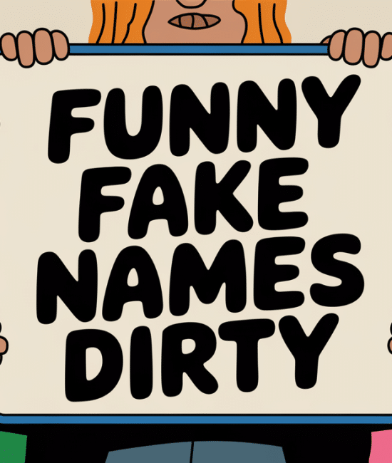 607 Funny and Fake Dirty Names