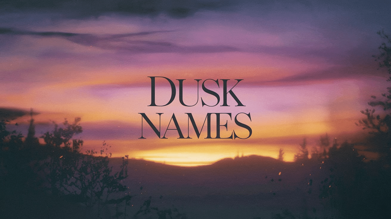 A List of Stunning Names Meaning Dusk With Origin