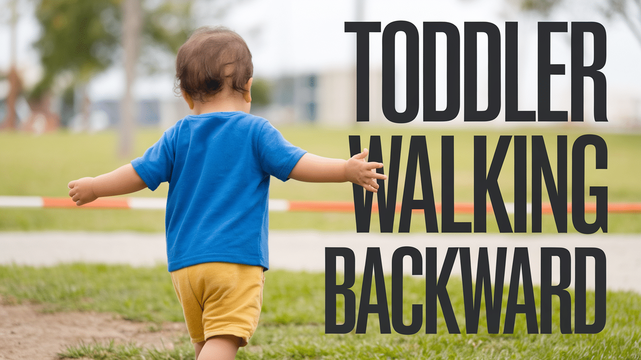 toddler walking backwards