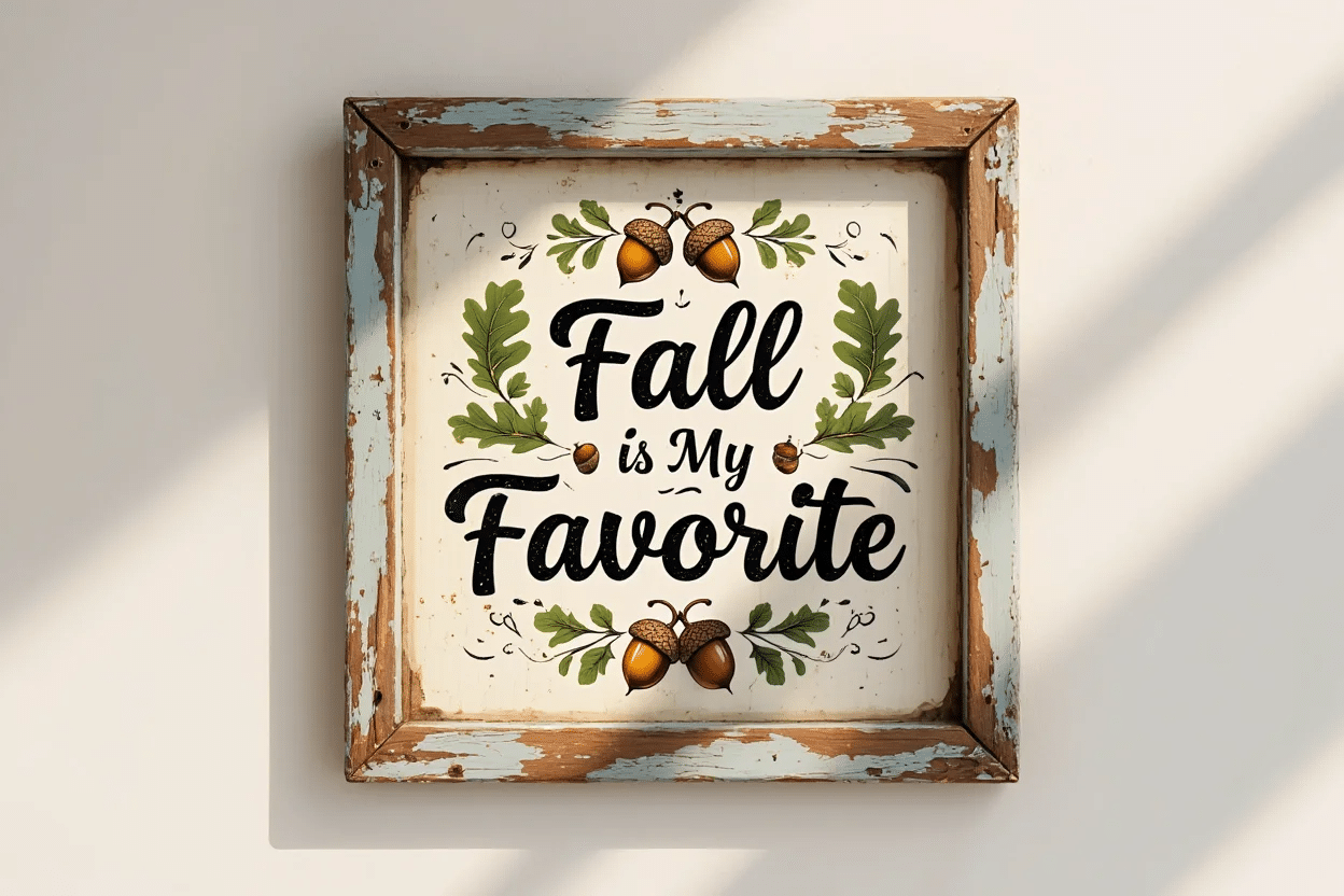 Fall_is_My_Favorite_Framed_Sign