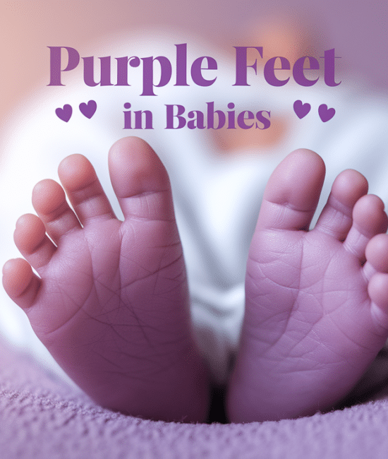 baby feet purple