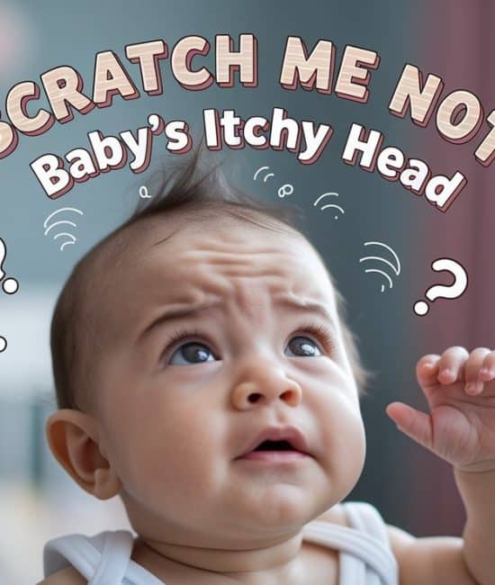 baby scratching head