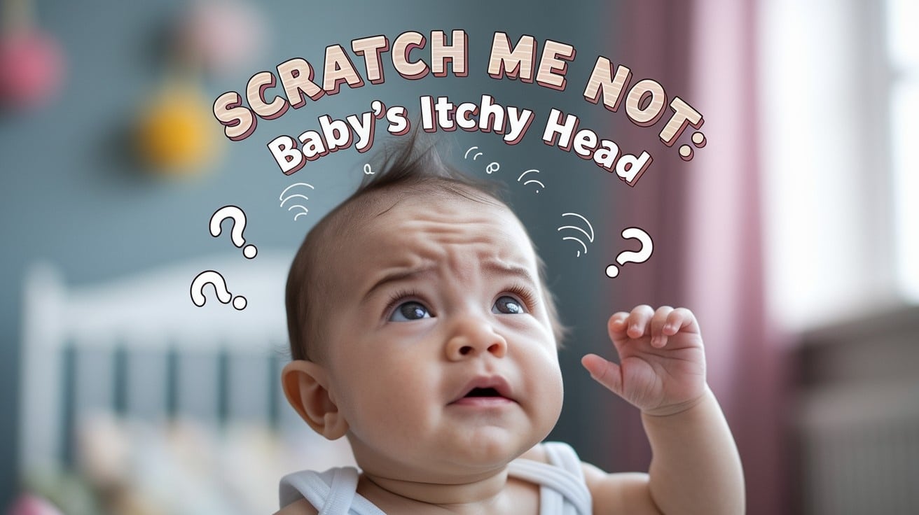 baby scratching head