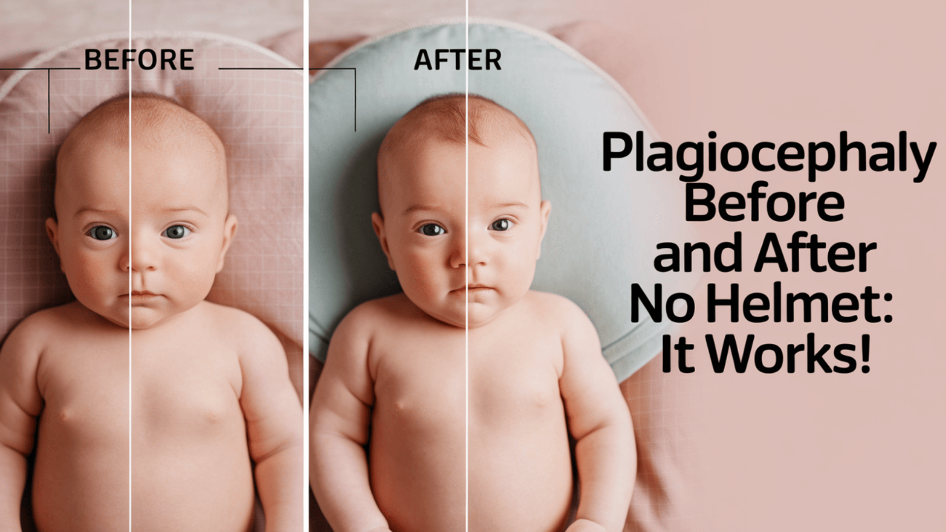 plagiocephaly before and after no helmet