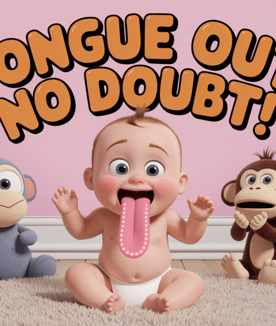 newborn sticking tongue out a lot