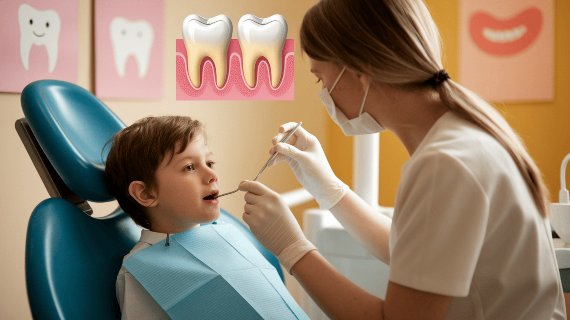 8 year old with abscess on gum