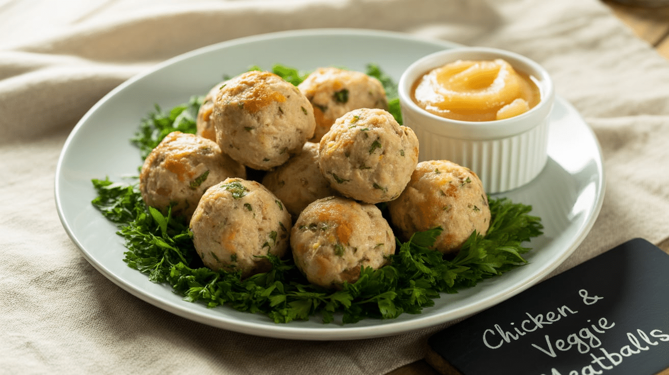 Chicken_and_Veggie_Meatballs_with_a_Side_of_Applesauce
