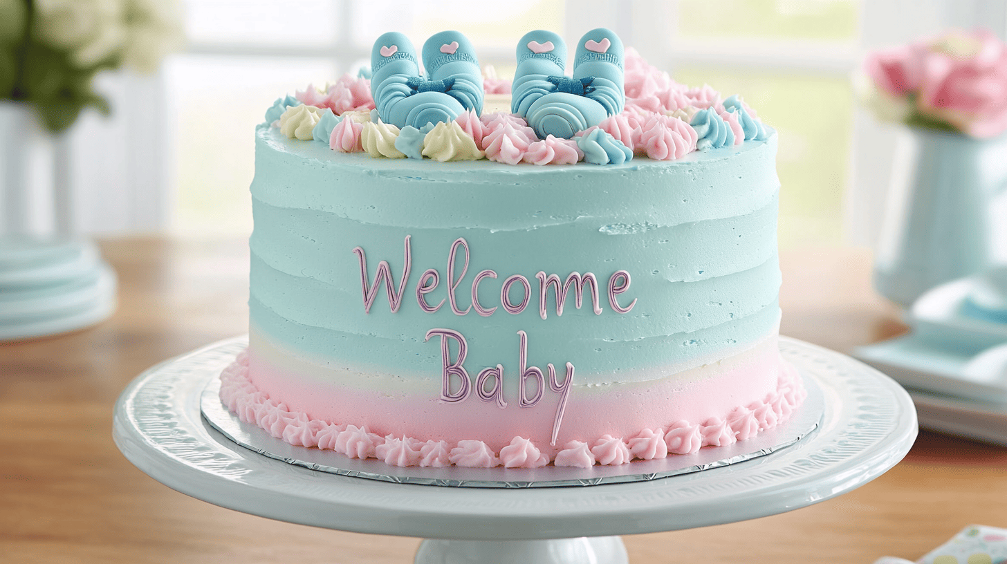 Classic Baby Shower Cake