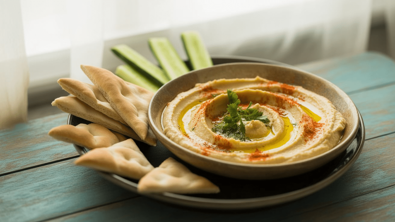 Hummus_with_Soft_Pita_Bread_and_Cucumber_Sticks
