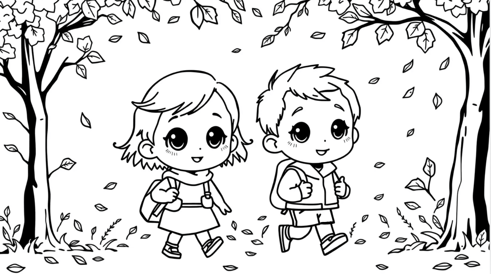 Kids_Walking_to_School_Under_Falling_Leaves