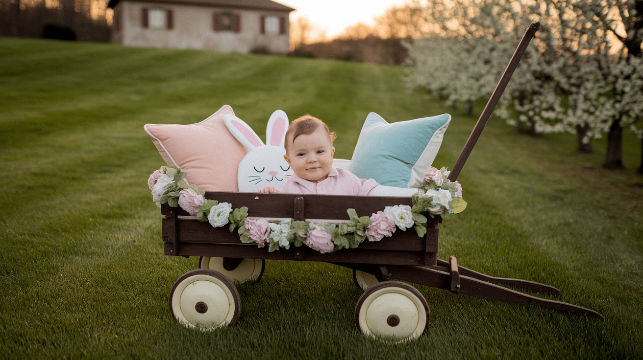 Posed_in_a_Vintage_Wagon_with_Easter_Decorations