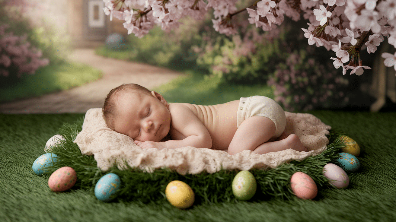 Sleeping_on_Faux_Grass_with_Tiny_Egg_Props