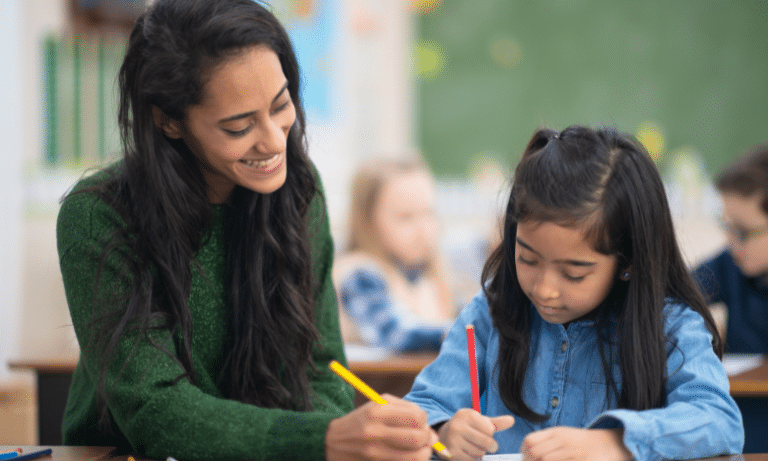 Educators teaching their student