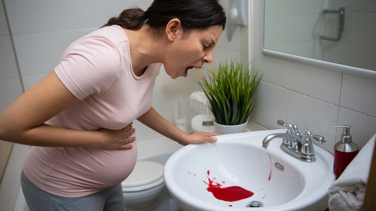vomiting blood during pregnancy