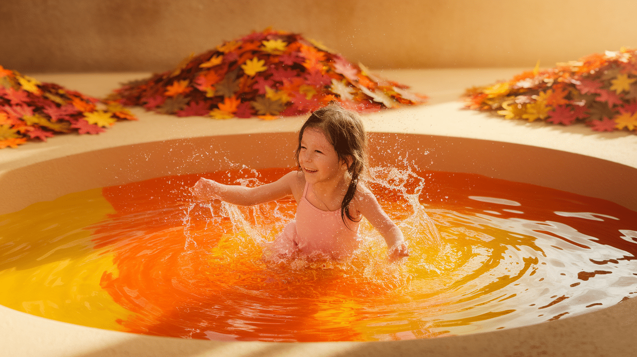 Fall-Themed_Water_Play_Orange_and_Yellow_Colored_Water