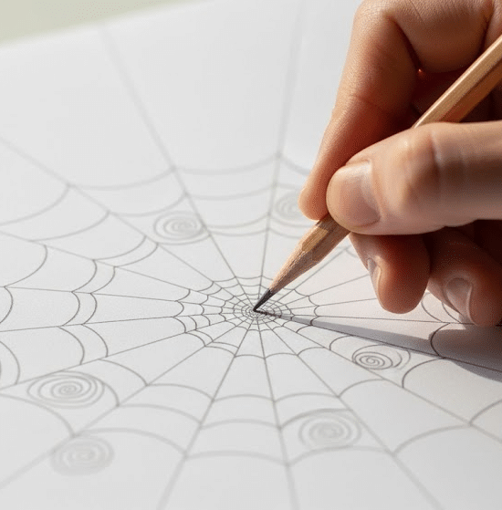 How to Draw a Spiderweb that Looks Real!