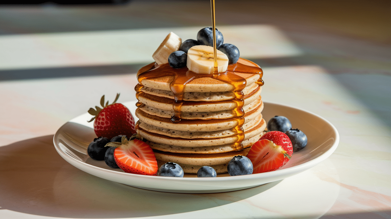 Mini Pancakes with Fruit