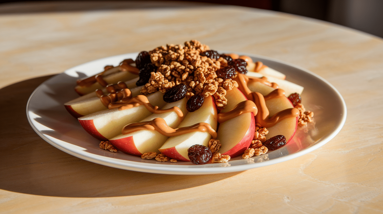 Peanut Butter Apple Nachos