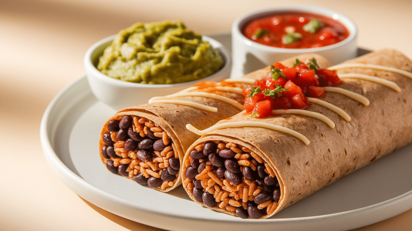 Rice and Black Bean Burrito