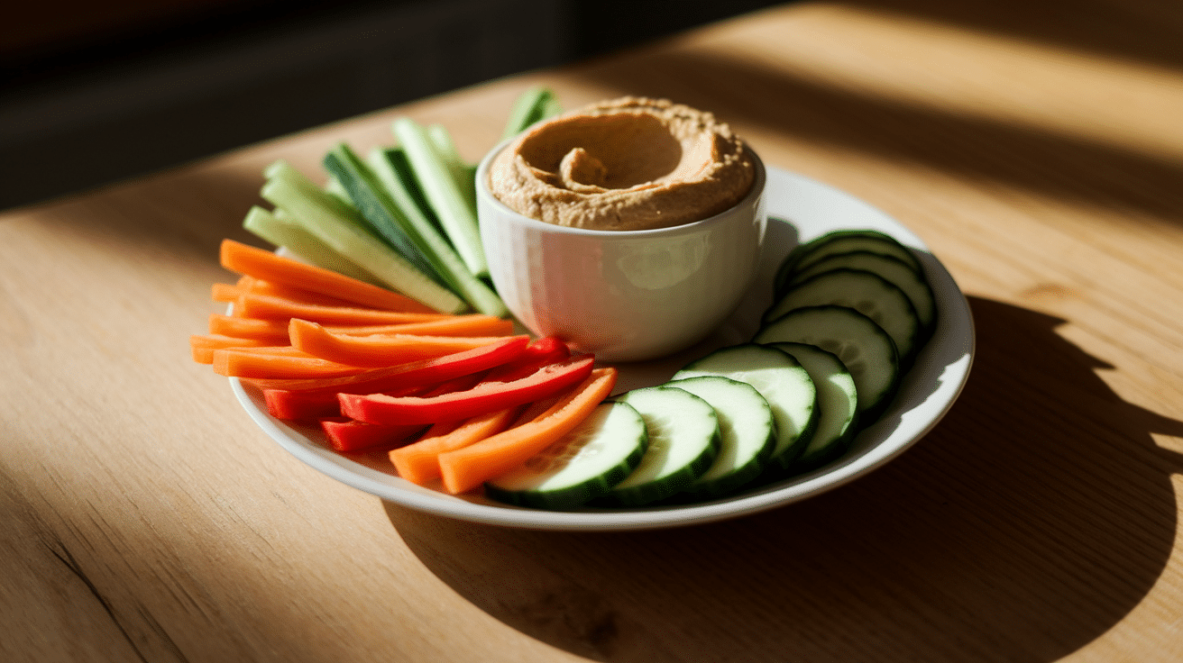 Veggie Slices with Hummus